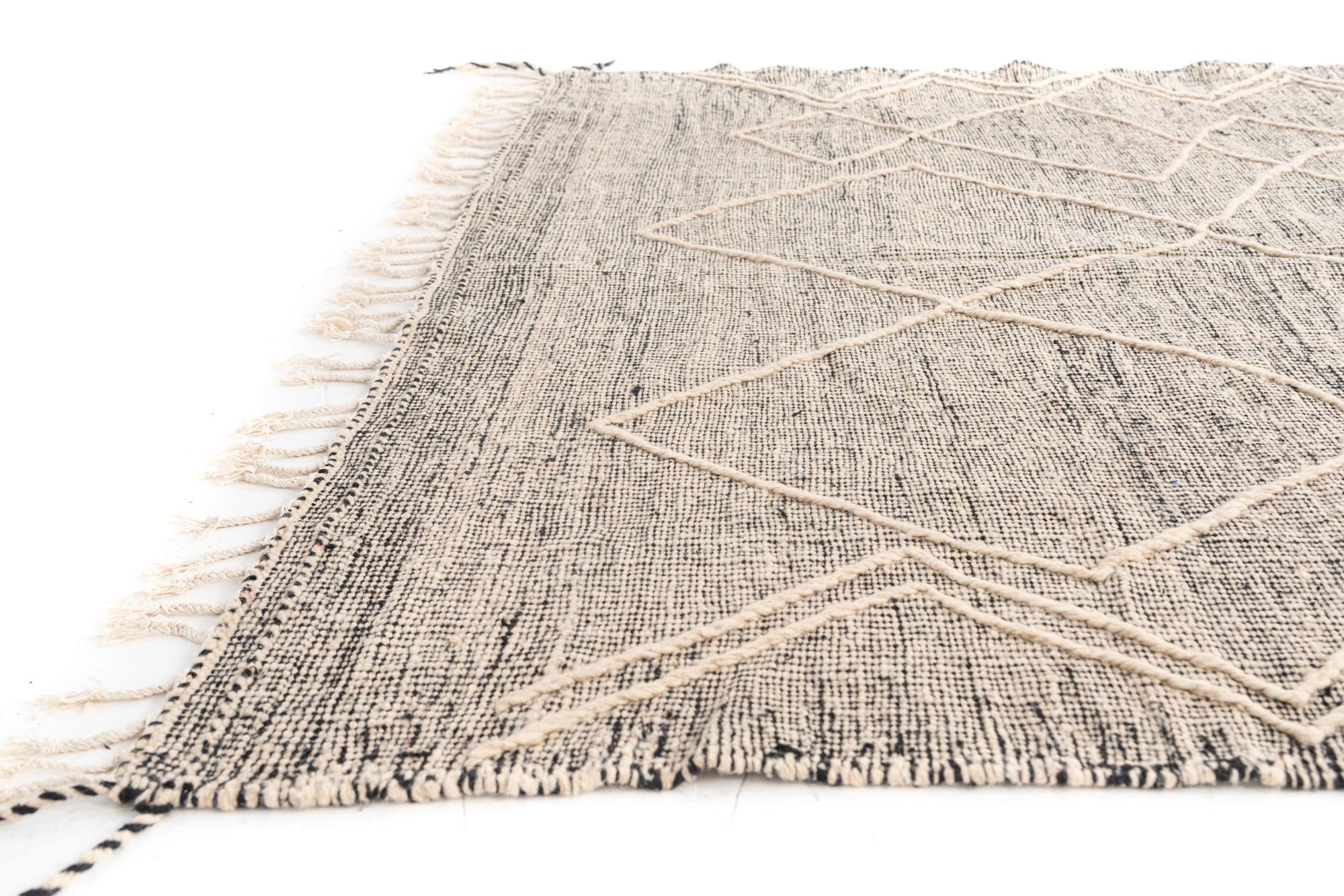 6' 4 x 10' 8 Hand Knotted Moroccan Wool Rug