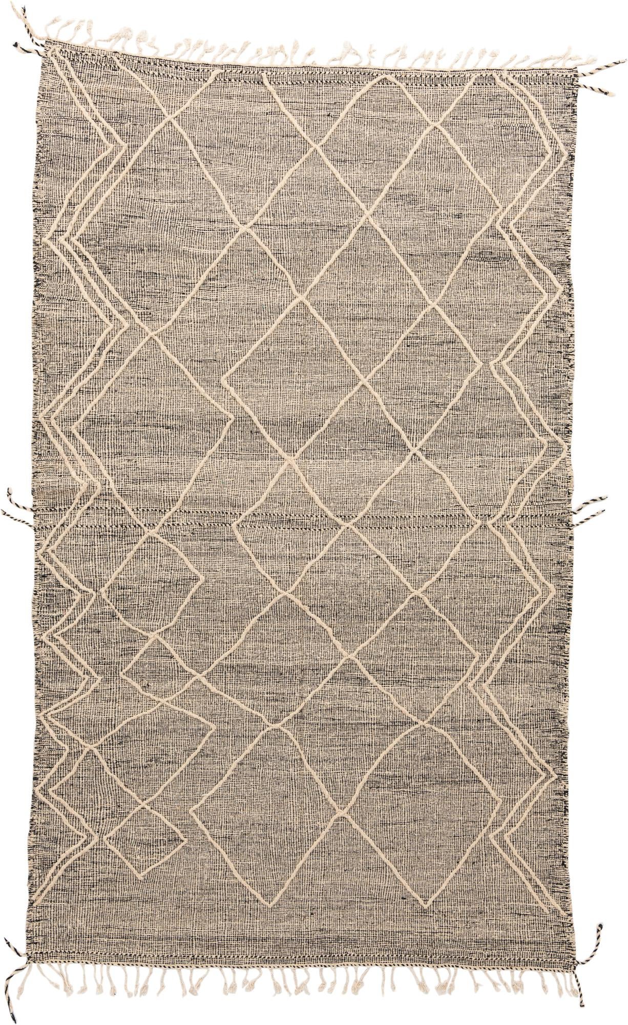 6' 4 x 10' 8 Hand Knotted Moroccan Wool Rug