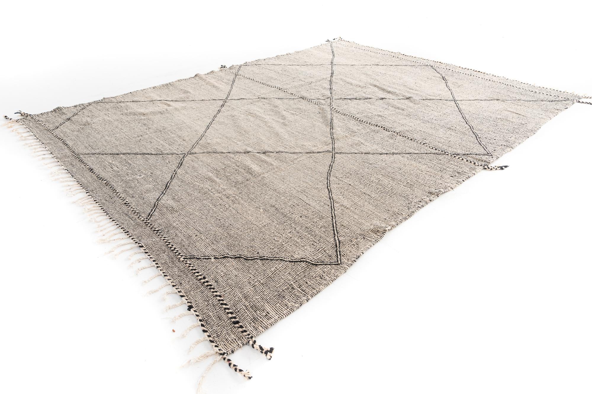 9' 5 x 13' Hand Knotted Moroccan Wool Rug