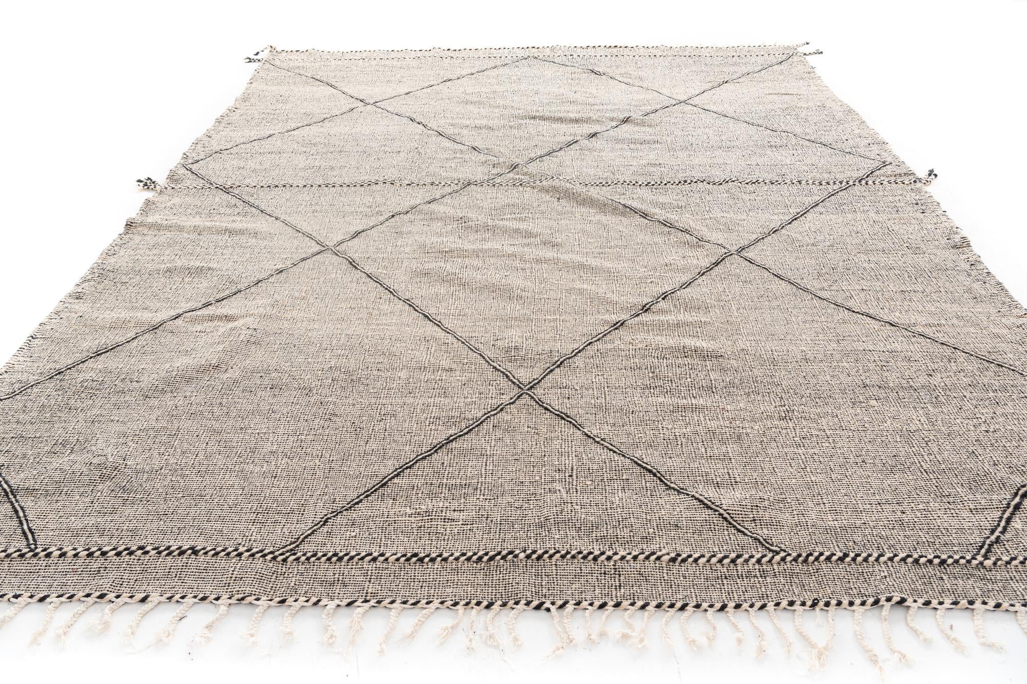 9' 5 x 13' Hand Knotted Moroccan Wool Rug