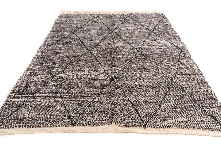 6' 7 x 9' 7 Hand Knotted Moroccan Wool Rug