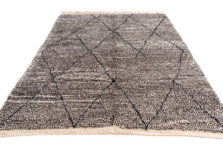 Detail image of 6' 7 x 9' 7 Hand Knotted Moroccan Wool Rug