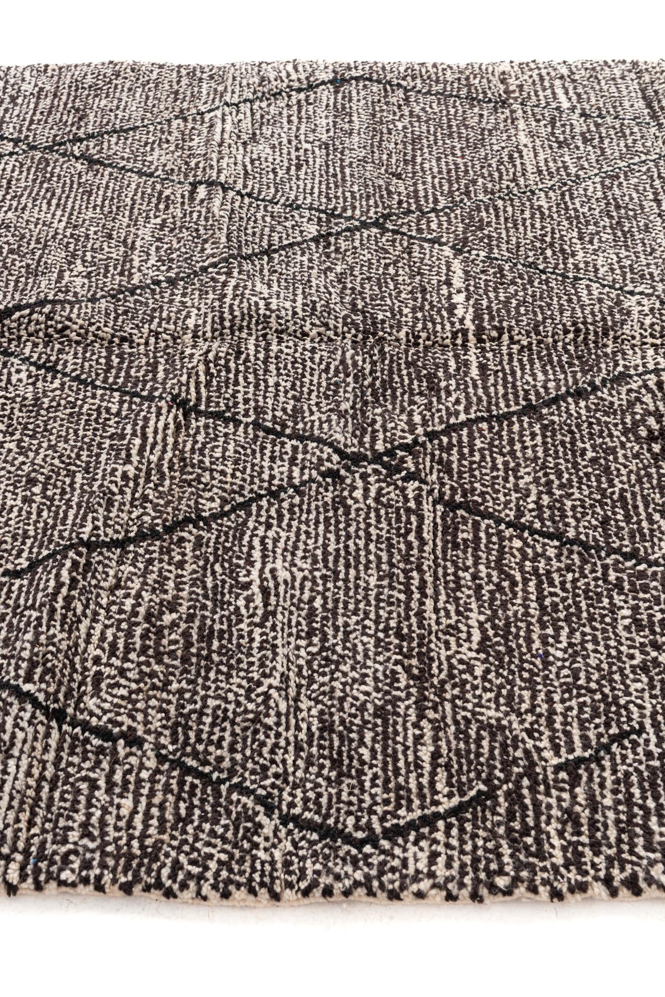 6' 7 x 9' 7 Hand Knotted Moroccan Wool Rug