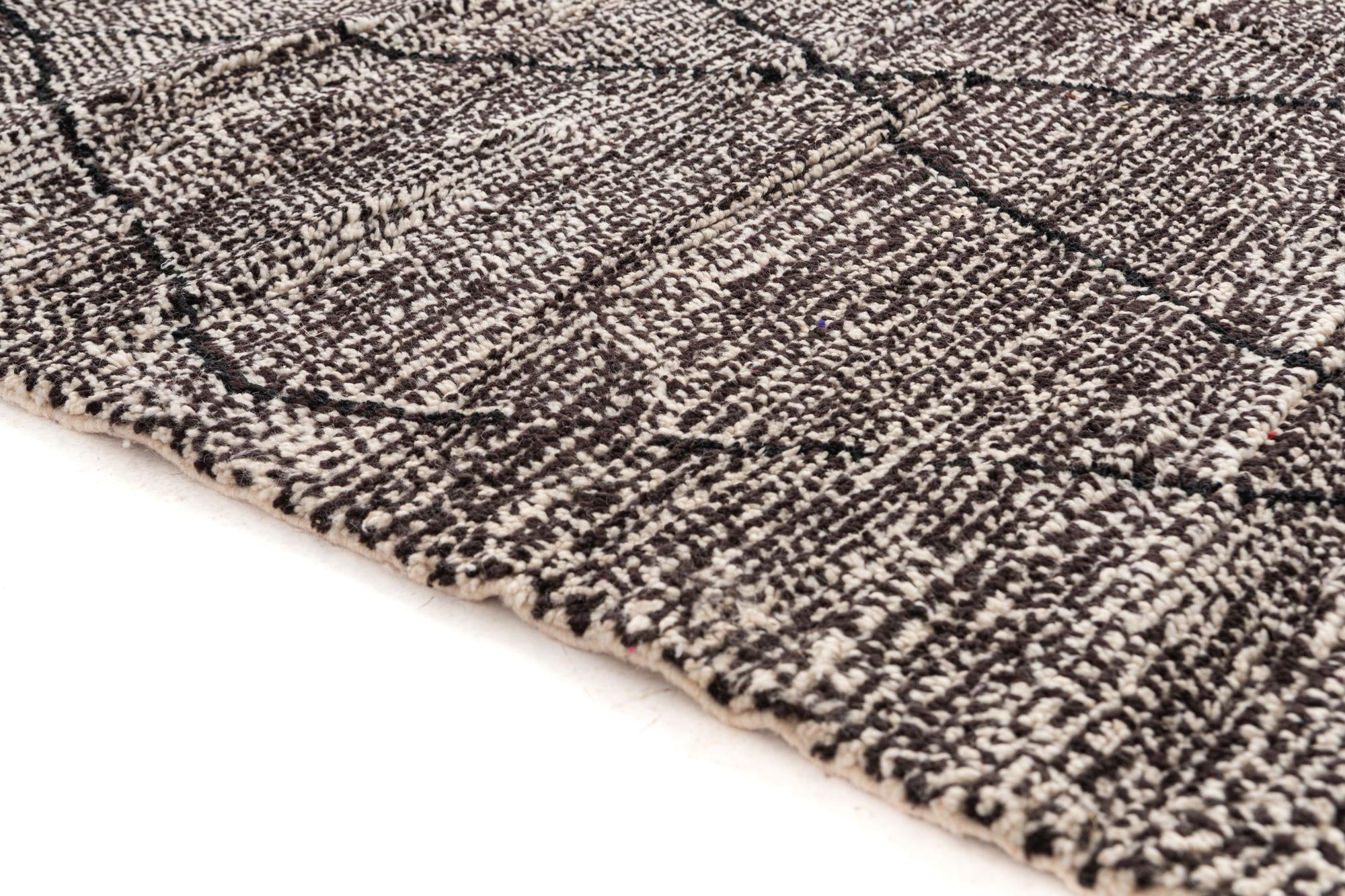 6' 7 x 9' 7 Hand Knotted Moroccan Wool Rug