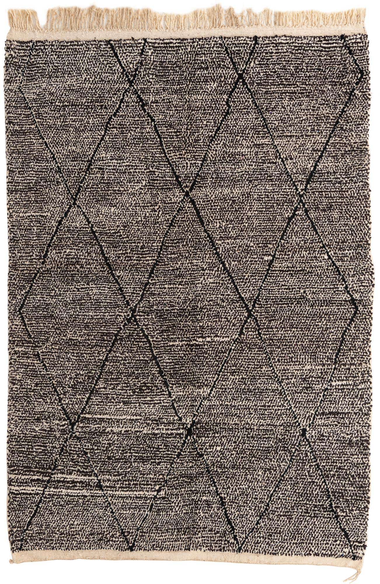 6' 7 x 9' 7 Hand Knotted Moroccan Wool Rug
