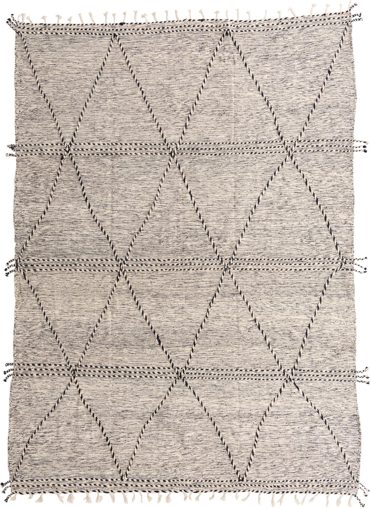 9' x 12' 10 Hand Knotted Moroccan Wool Rug