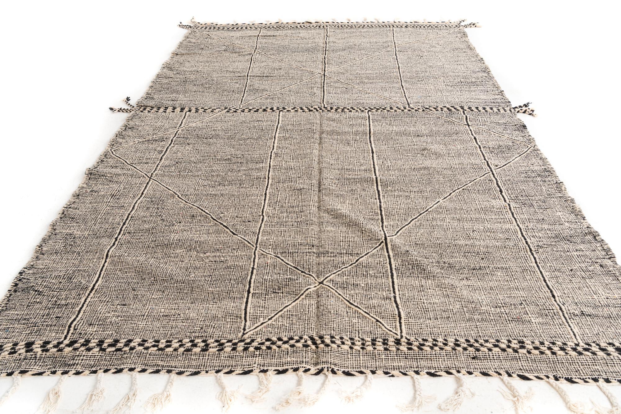 7' 7 x 11' 4 Hand Knotted Moroccan Wool Rug