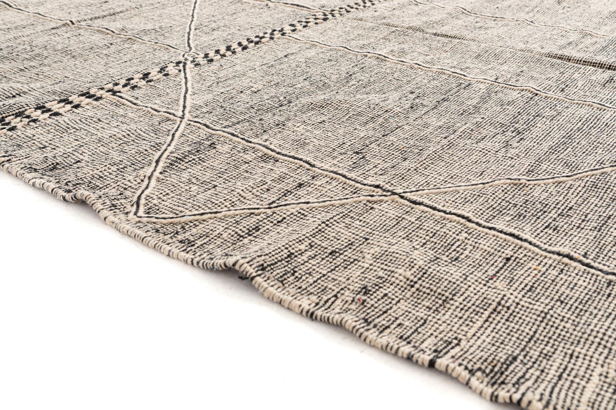 7' 7 x 11' 4 Hand Knotted Moroccan Wool Rug