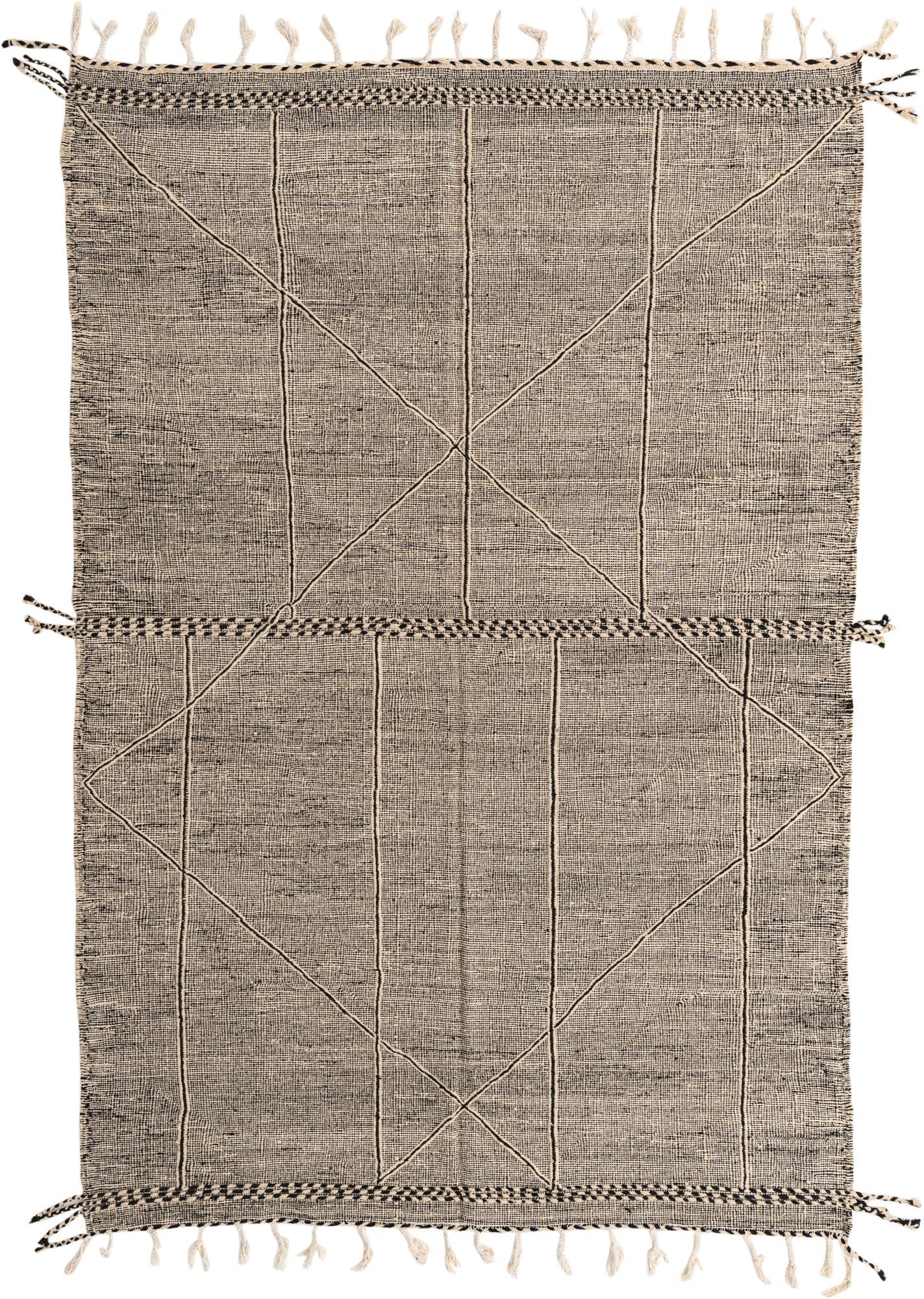 7' 7 x 11' 4 Hand Knotted Moroccan Wool Rug