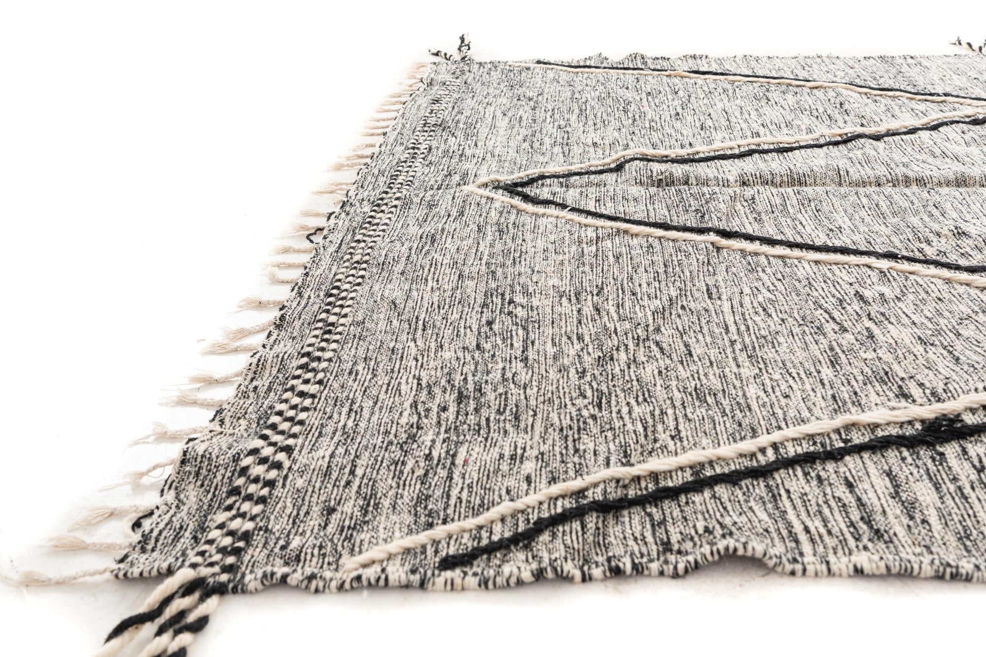 6' 6 x 9' 4 Hand Knotted Moroccan Wool Rug