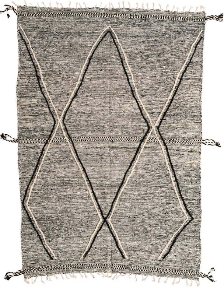 Detail image of 6' 6 x 9' 4 Hand Knotted Moroccan Wool Rug