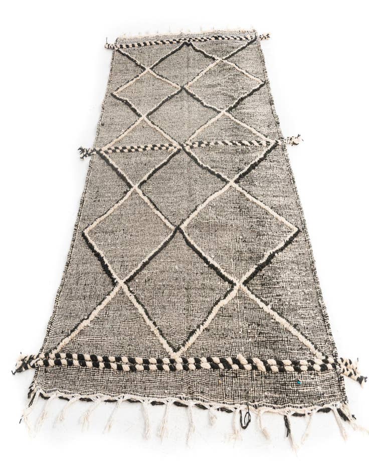 Detail image of 5' 2 x 9' 2  Hand Knotted Moroccan Wool Rug