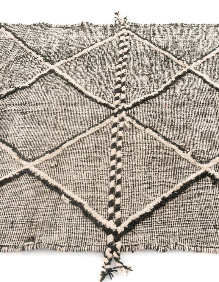 Detail image of 5' 2 x 9' 2  Hand Knotted Moroccan Wool Rug