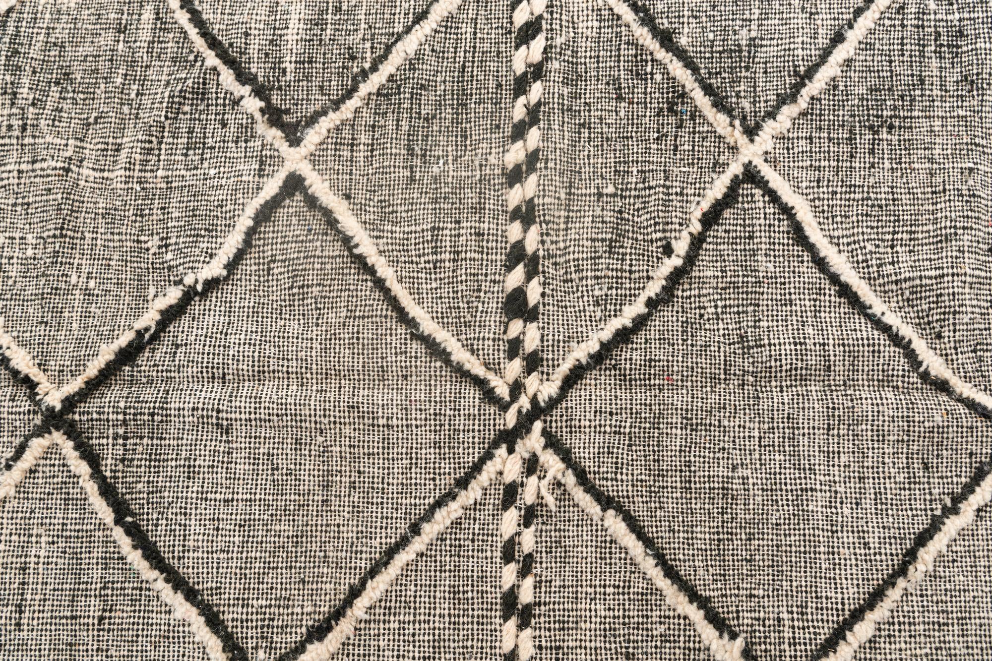 5' 2 x 9' 2 Hand Knotted Moroccan Wool Rug