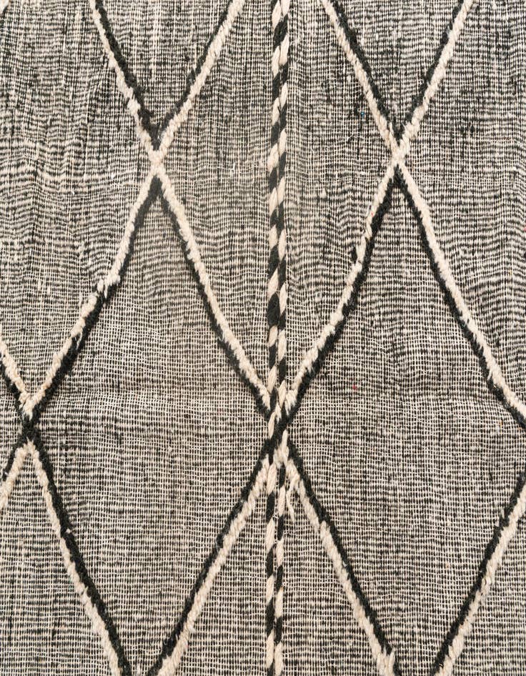 Detail image of 5' 2 x 9' 2  Hand Knotted Moroccan Wool Rug