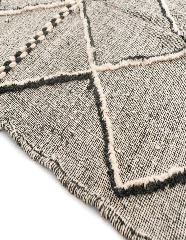 Detail image of 5' 2 x 9' 2  Hand Knotted Moroccan Wool Rug