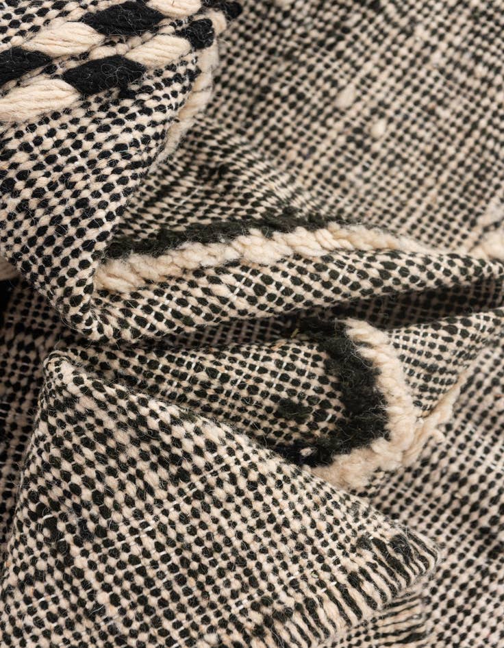 Detail image of 5' 2 x 9' 2  Hand Knotted Moroccan Wool Rug