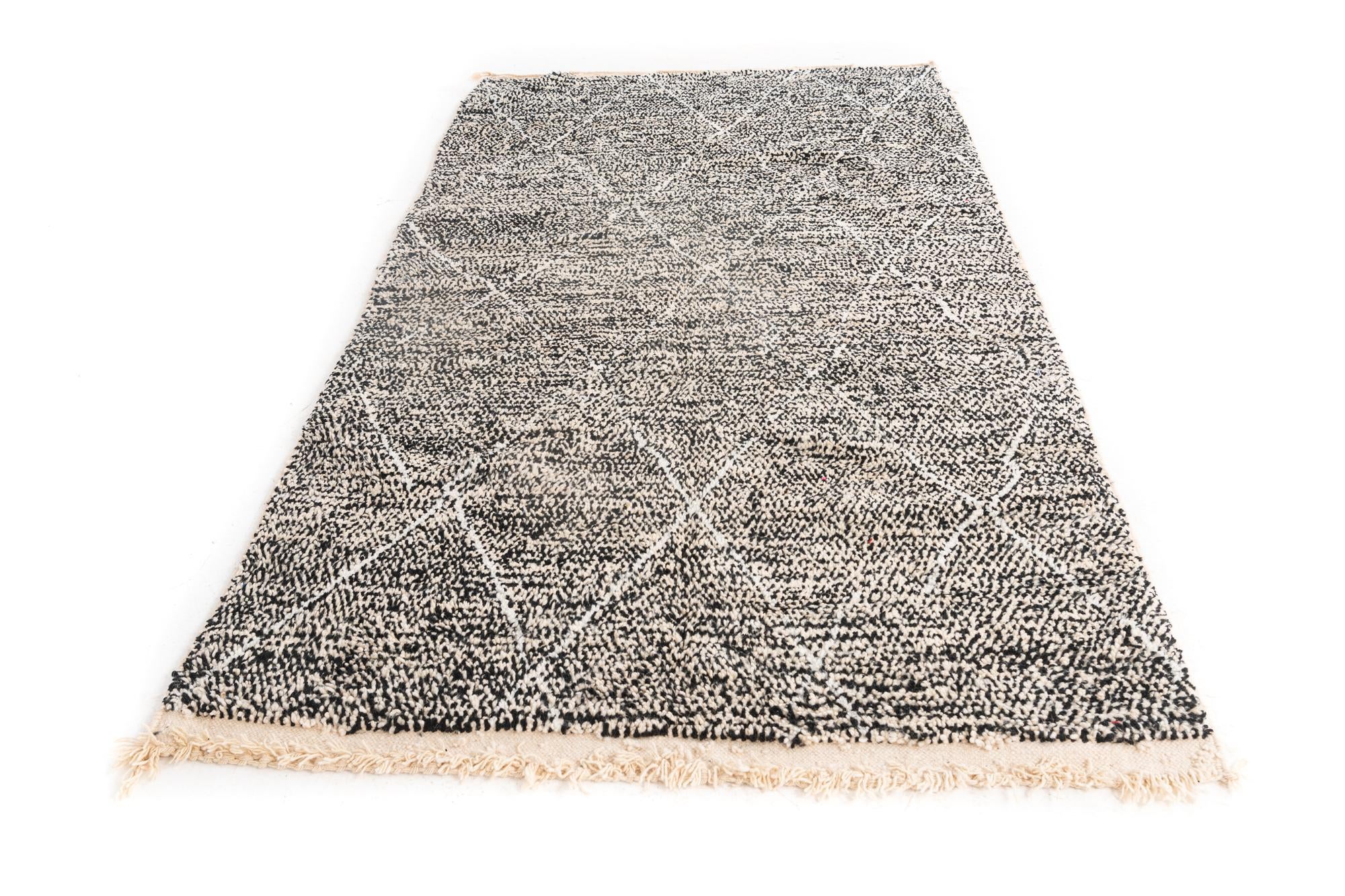 5' 2 x 8' 10 Hand Knotted Moroccan Wool Rug