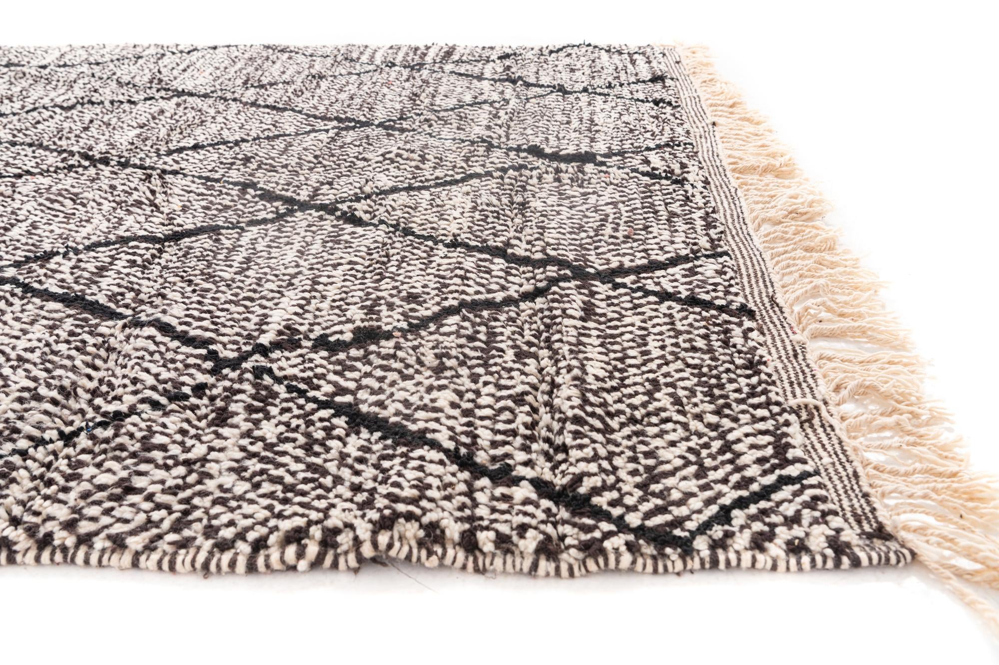 6' 6 x 9' 6 Hand Knotted Moroccan Wool Rug
