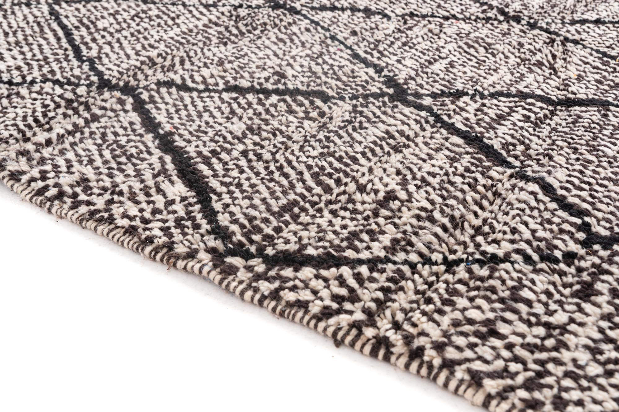 6' 6 x 9' 6 Hand Knotted Moroccan Wool Rug