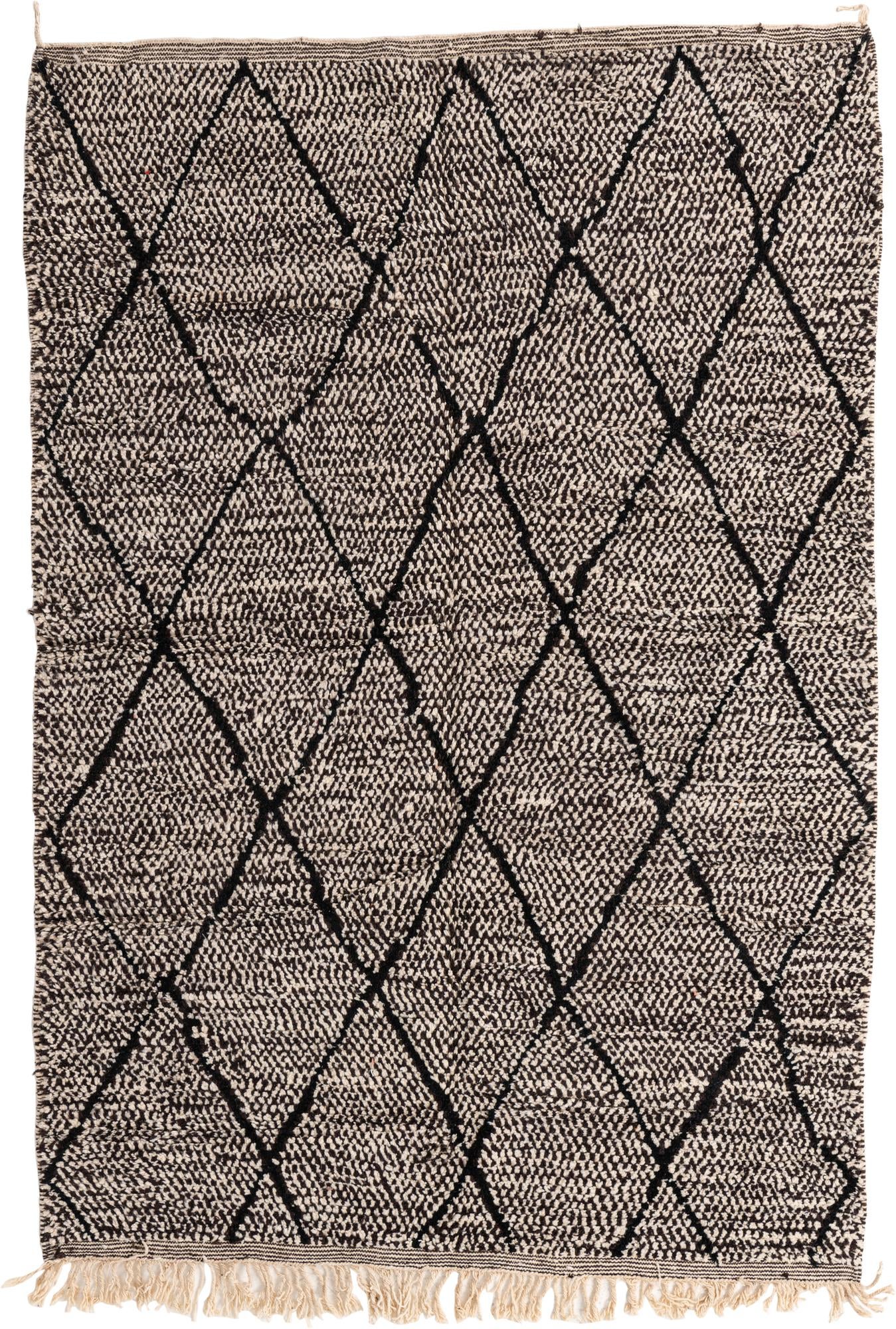 6' 6 x 9' 6 Hand Knotted Moroccan Wool Rug