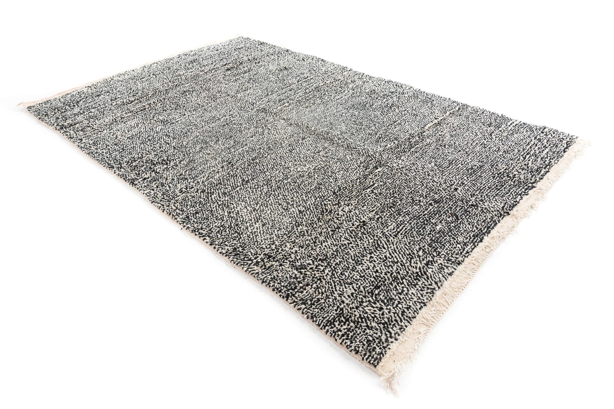 6' 5 x 10' Hand Knotted Moroccan Wool Rug