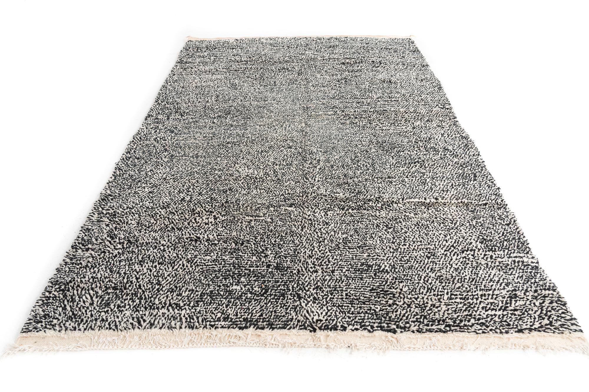 6' 5 x 10' Hand Knotted Moroccan Wool Rug