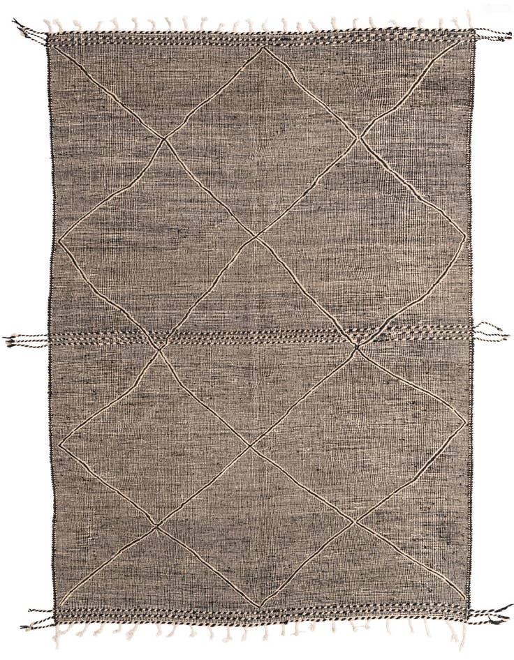 Detail image of 6' 8 x 10' 3 Hand Knotted Moroccan Wool Rug