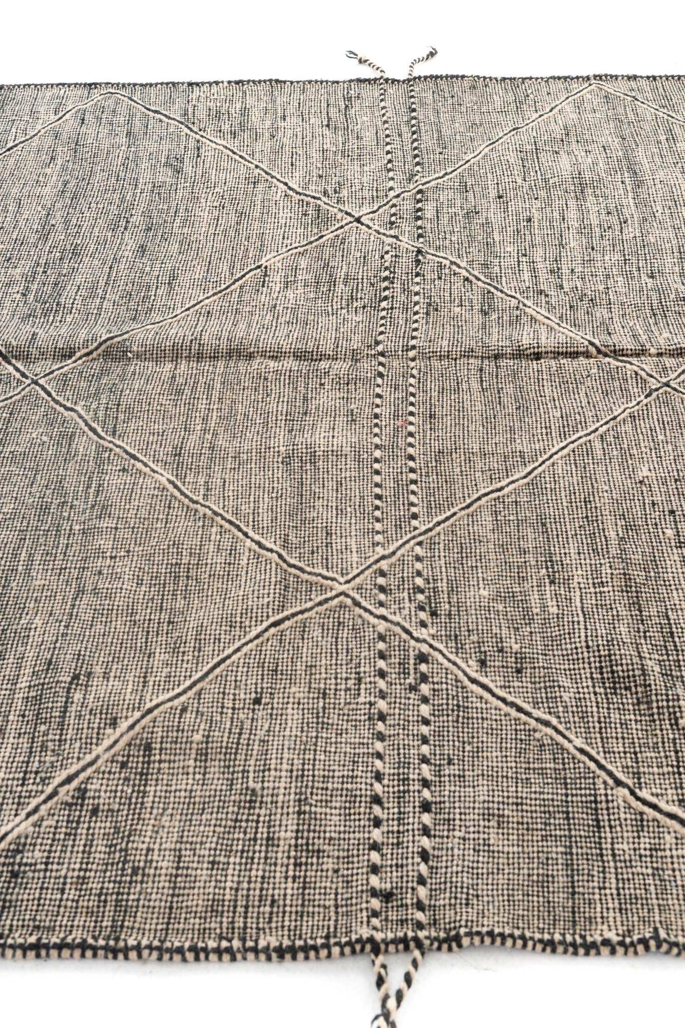 6' 10 x 9' 9 Hand Knotted Moroccan Wool Rug