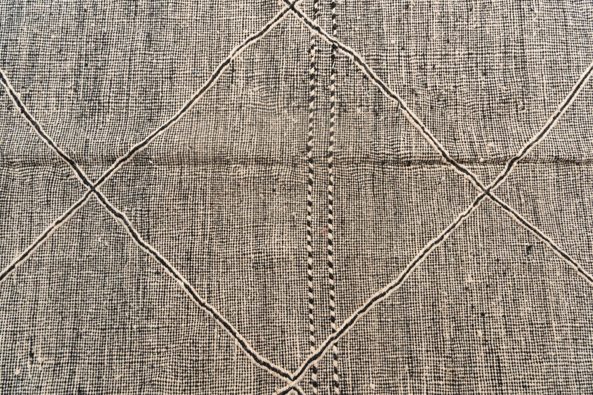 6' 10 x 9' 9 Hand Knotted Moroccan Wool Rug