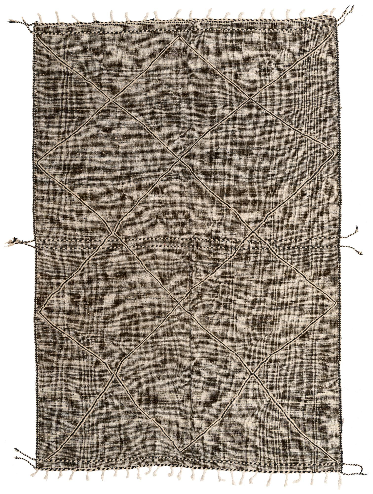 6' 10 x 9' 9 Hand Knotted Moroccan Wool Rug