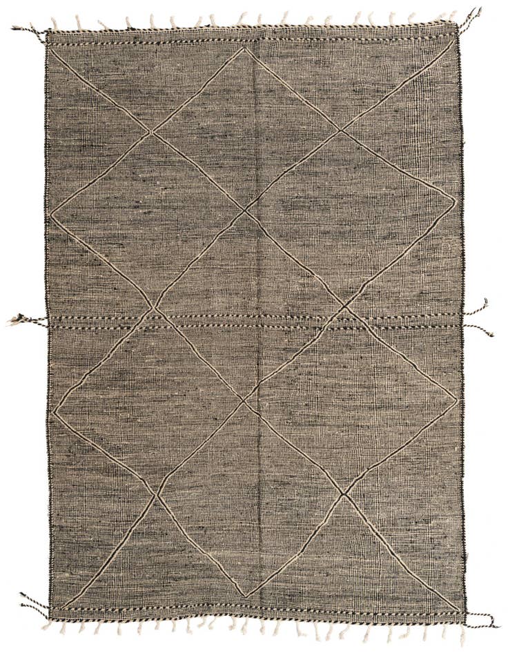 Detail image of 6' 10 x 9' 9 Hand Knotted Moroccan Wool Rug