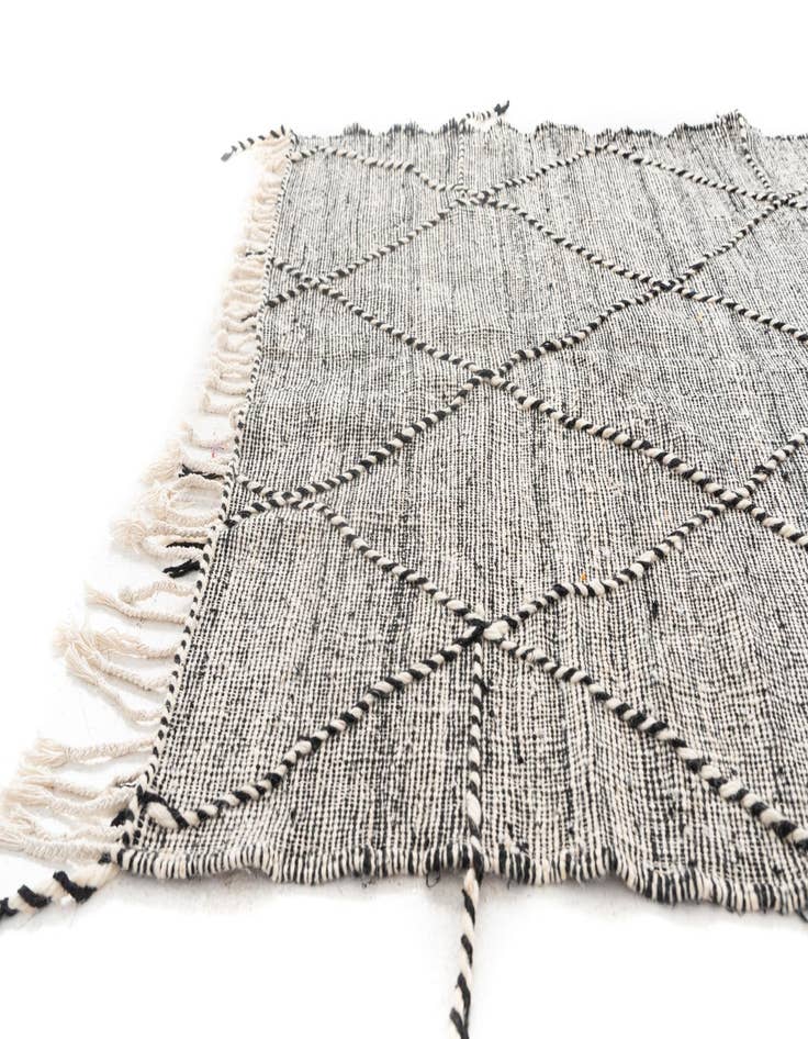 Detail image of 4' 10 x 8' 2  Hand Knotted Moroccan Wool Rug