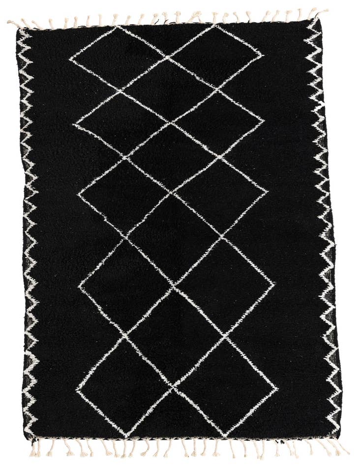 Detail image of 5' 4 x 8' 10 Hand Knotted Moroccan Wool Rug