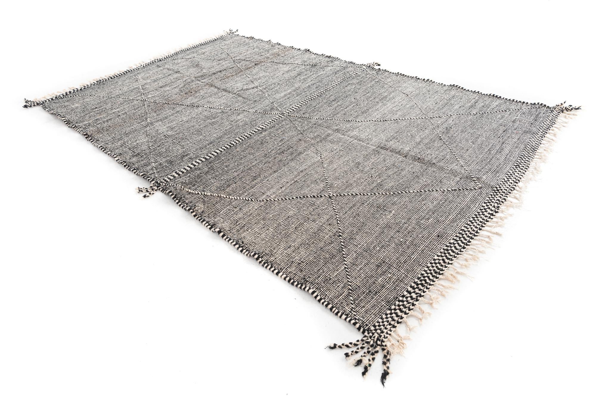 6' 7 x 10' 3 Hand Knotted Moroccan Wool Rug
