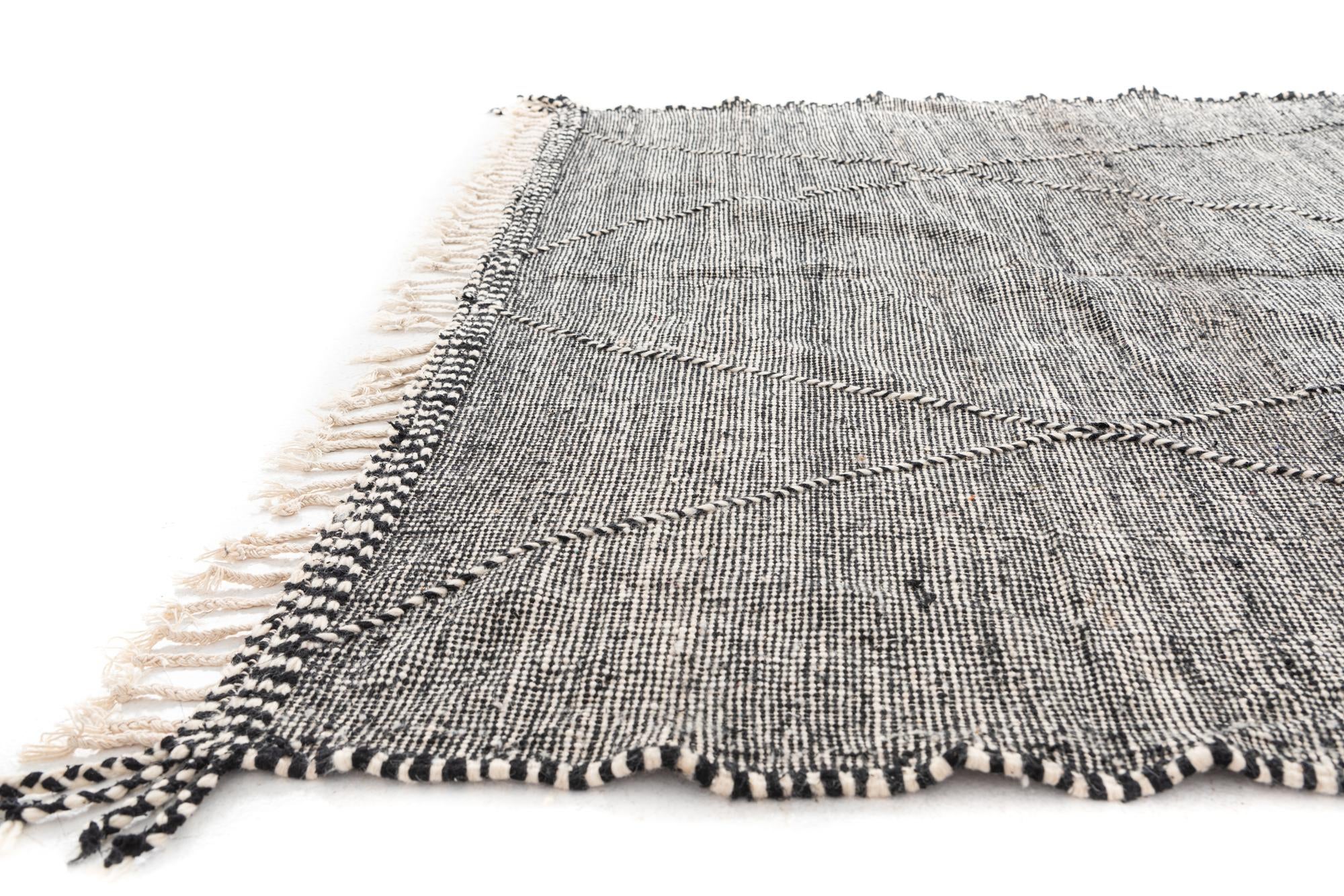 6' 7 x 10' 3 Hand Knotted Moroccan Wool Rug