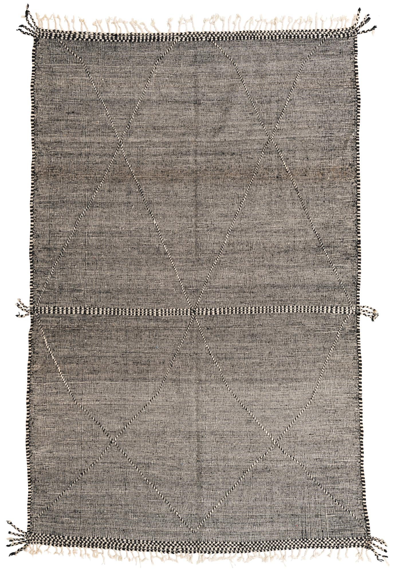6' 7 x 10' 3 Hand Knotted Moroccan Wool Rug