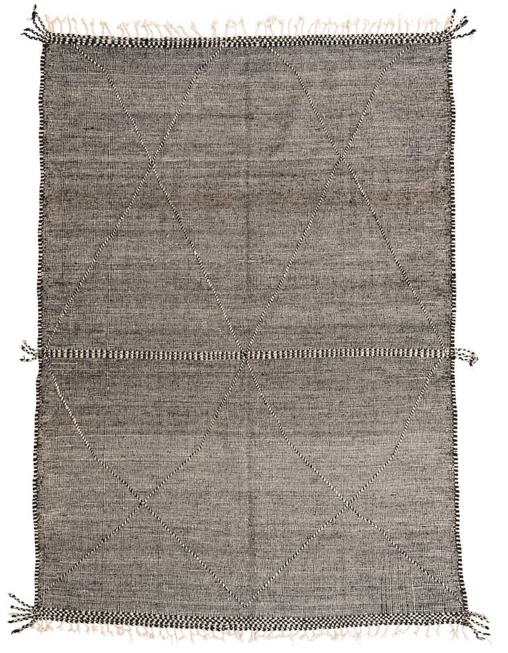 Detail image of 6' 7 x 10' 3 Hand Knotted Moroccan Wool Rug