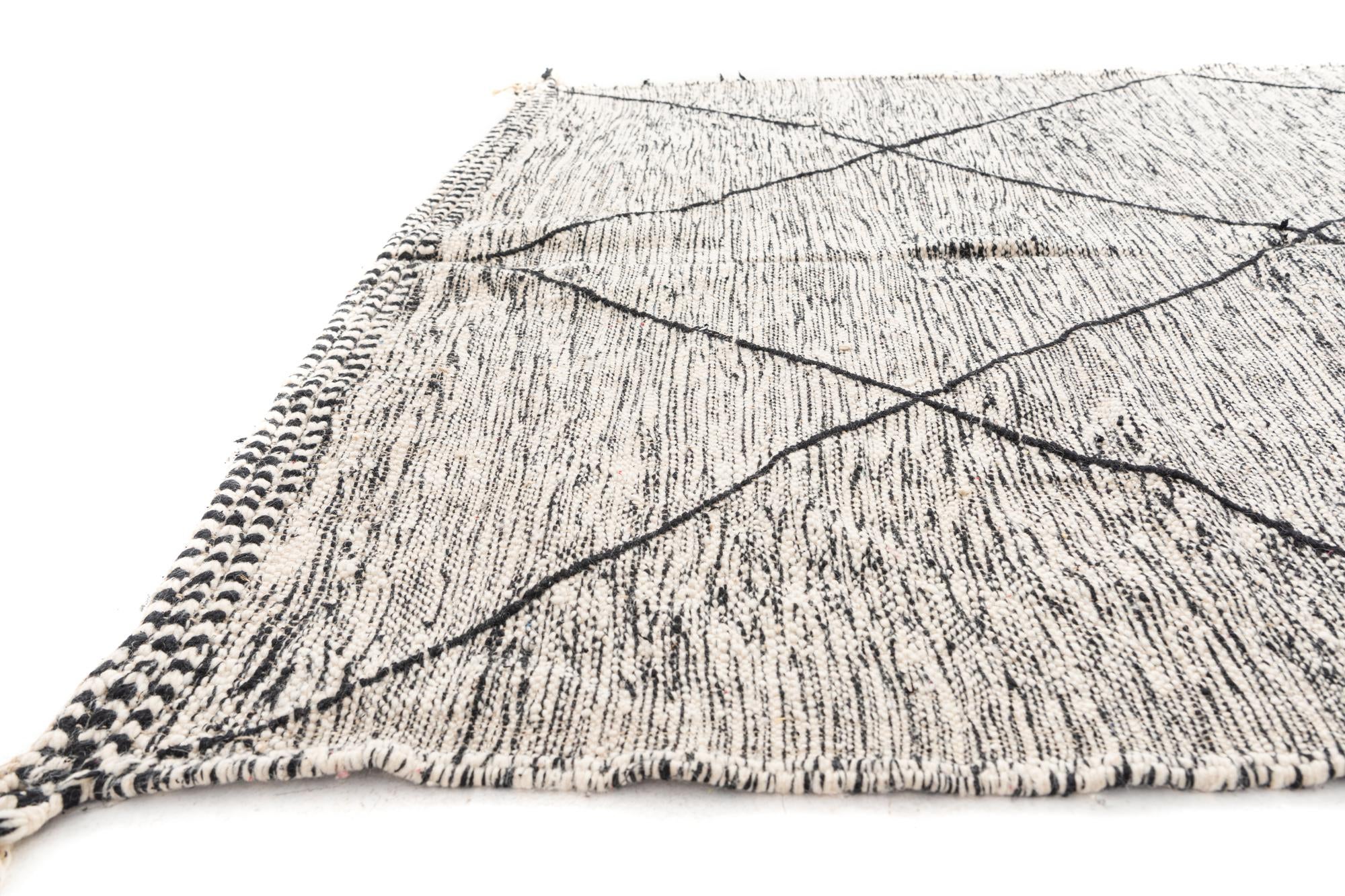 6' 4 x 9' 8 Hand Knotted Moroccan Wool Rug