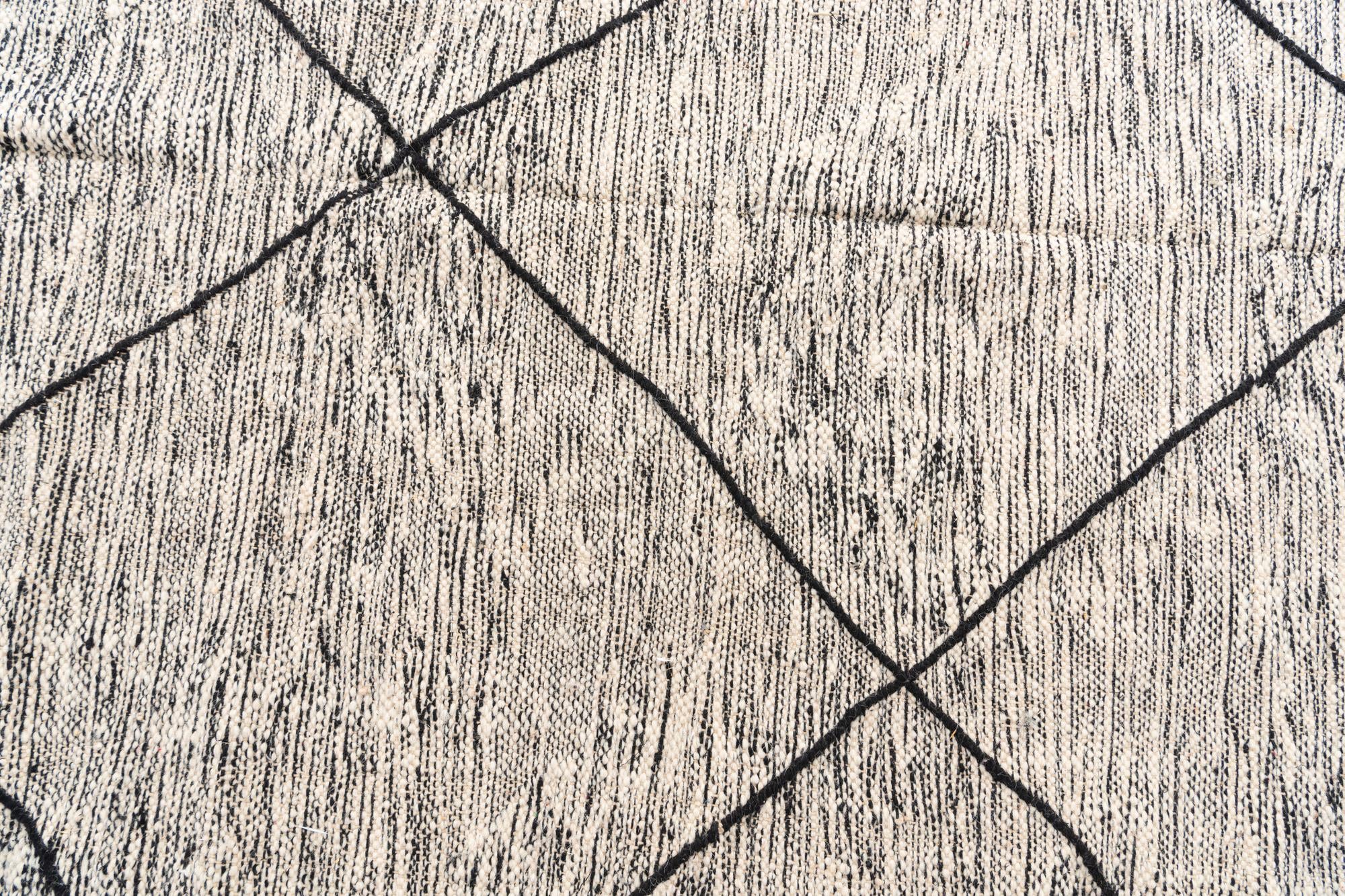 6' 4 x 9' 8 Hand Knotted Moroccan Wool Rug