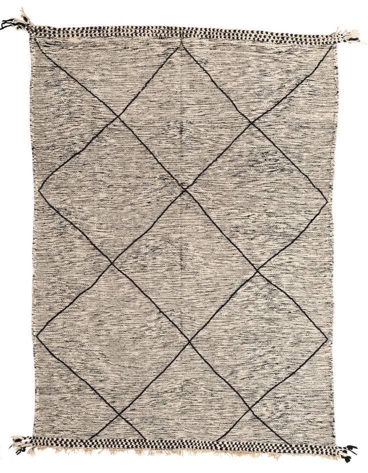 Detail image of 6' 4 x 9' 8 Hand Knotted Moroccan Wool Rug