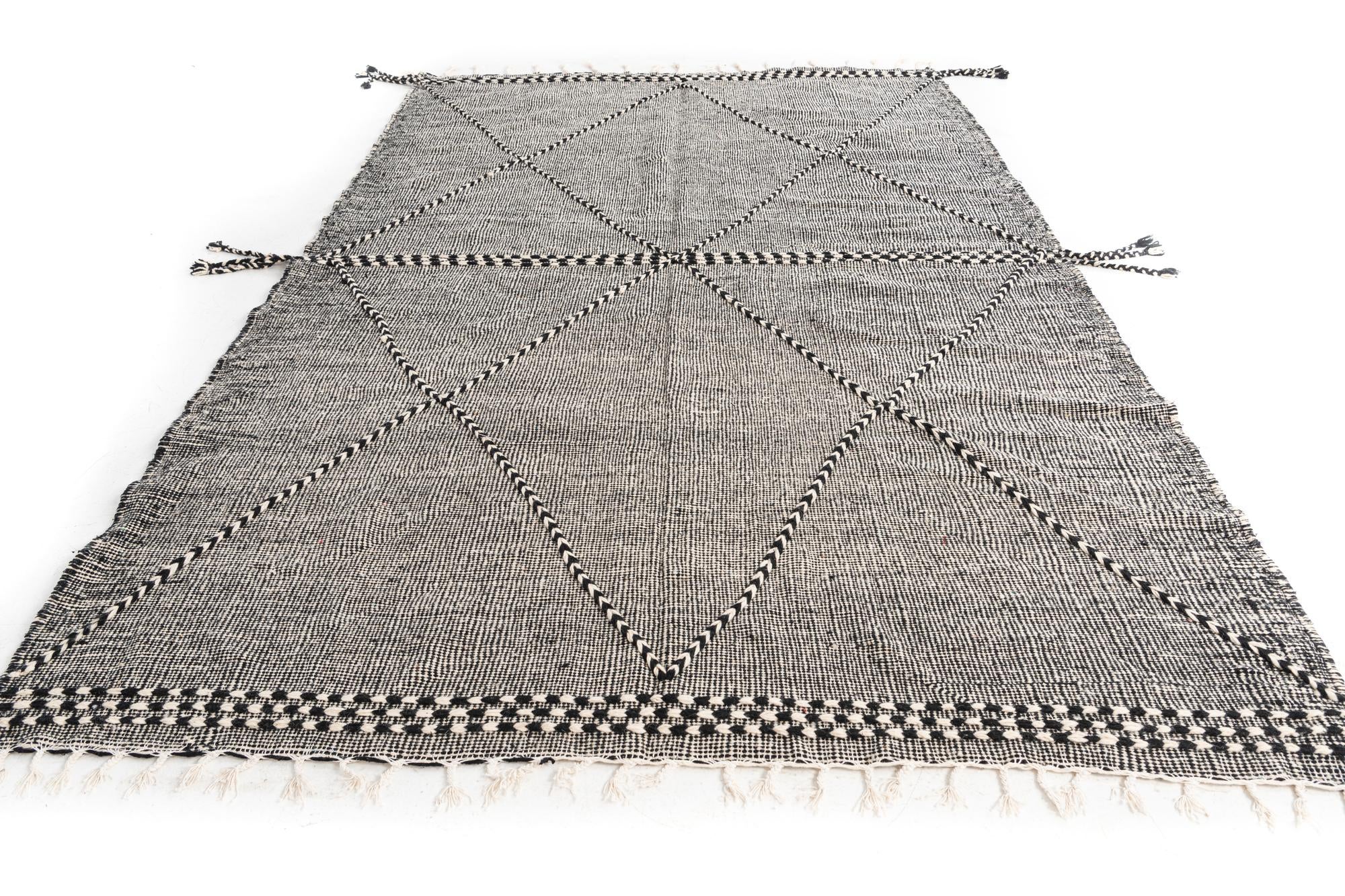 7' 3 x 11' Hand Knotted Moroccan Wool Rug
