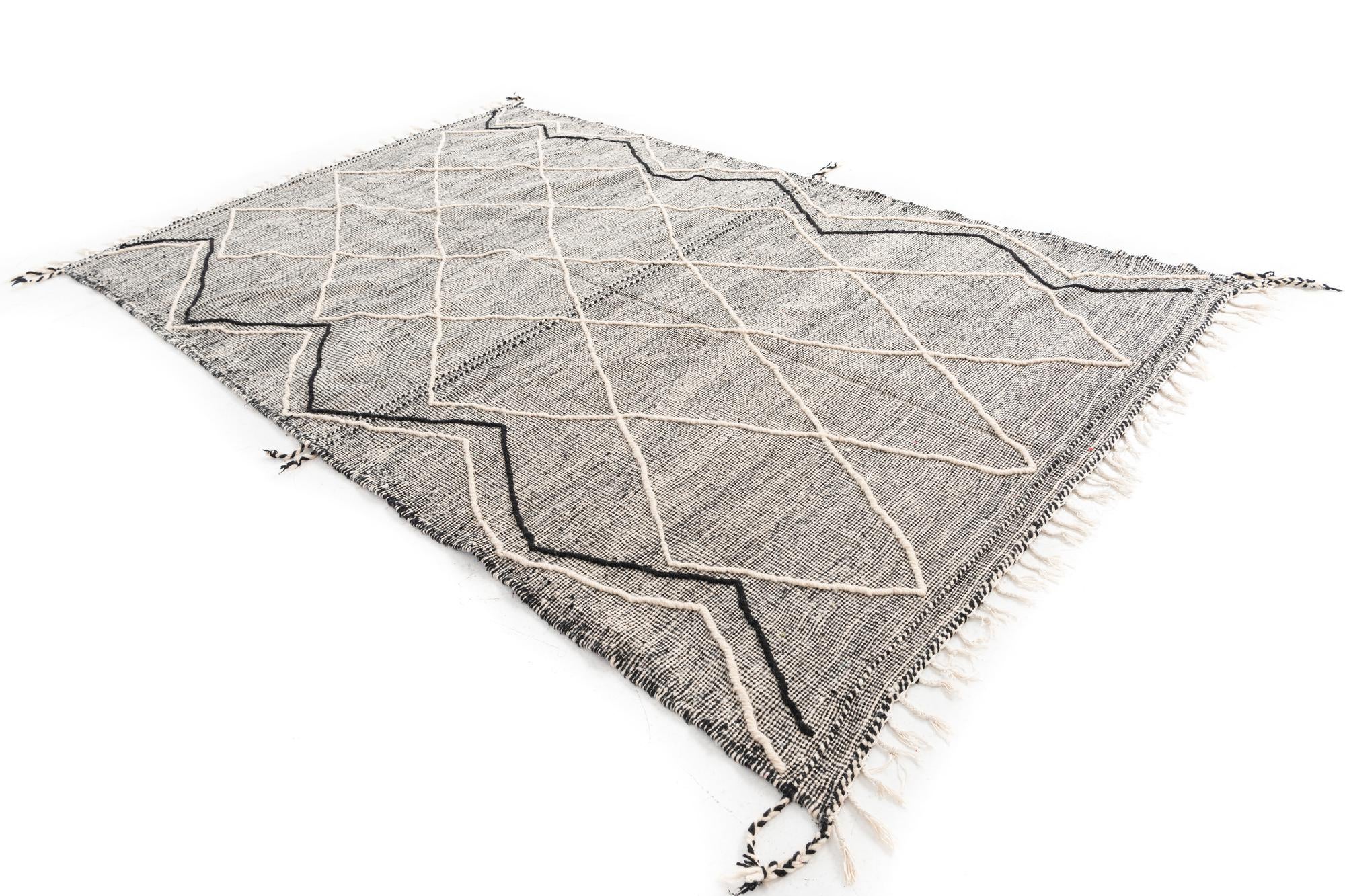 6' 4 x 10' 2 Hand Knotted Moroccan Wool Rug