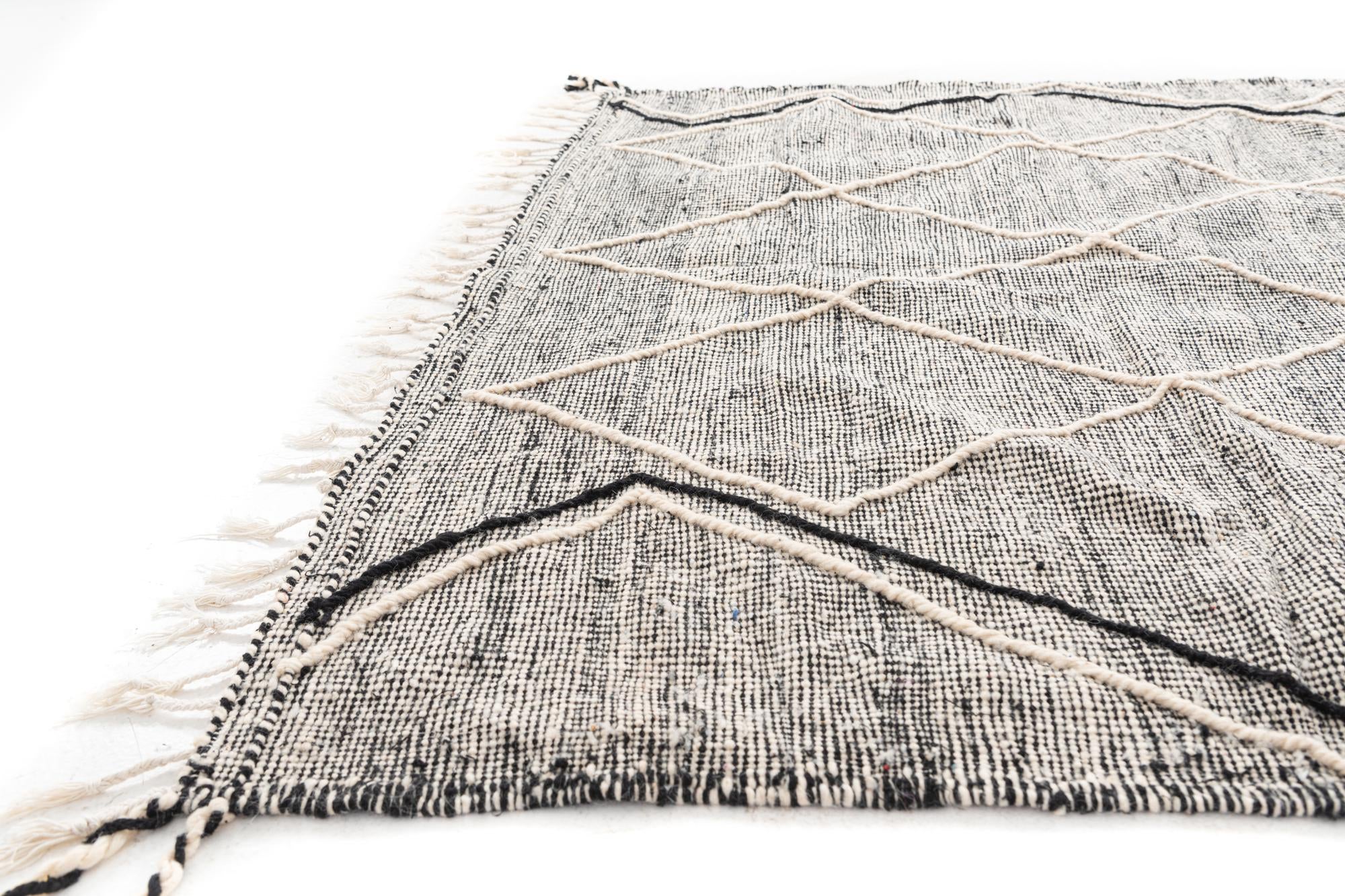 6' 4 x 10' 2 Hand Knotted Moroccan Wool Rug