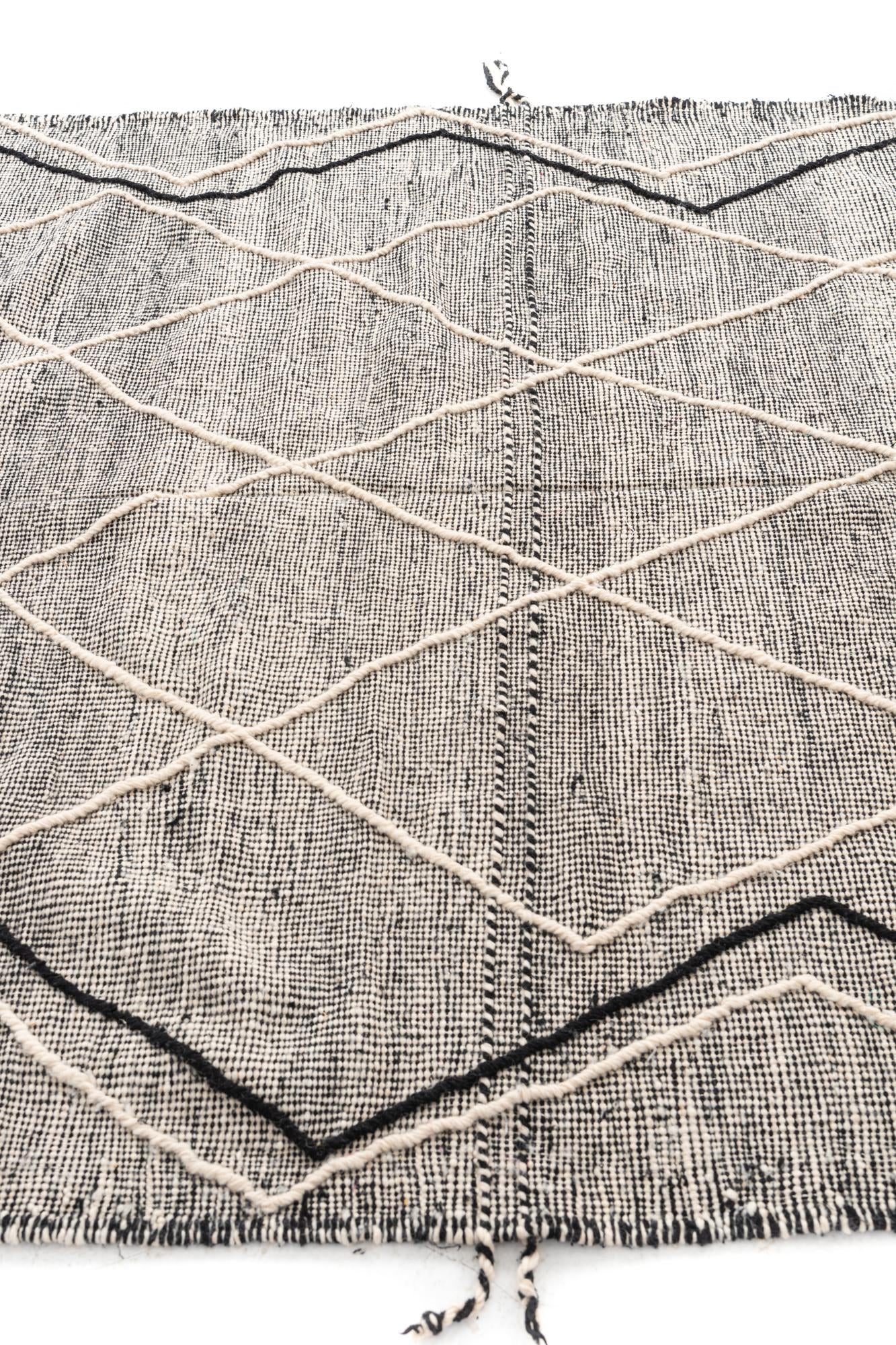 6' 4 x 10' 2 Hand Knotted Moroccan Wool Rug