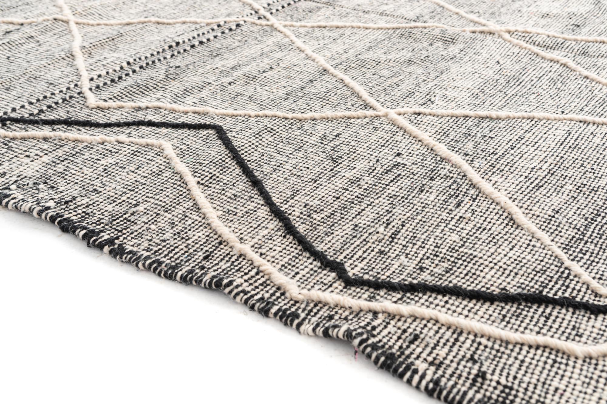 6' 4 x 10' 2 Hand Knotted Moroccan Wool Rug