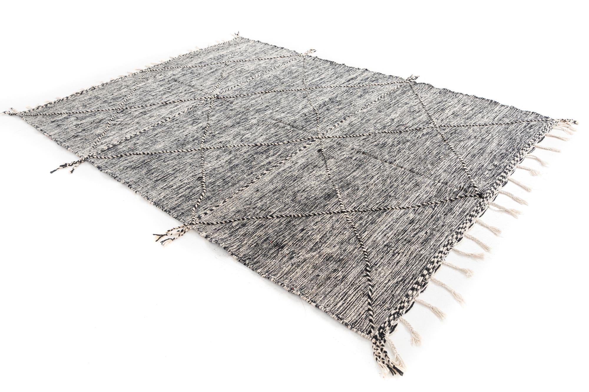 6' 6 x 9' 6 Hand Knotted Moroccan Wool Rug