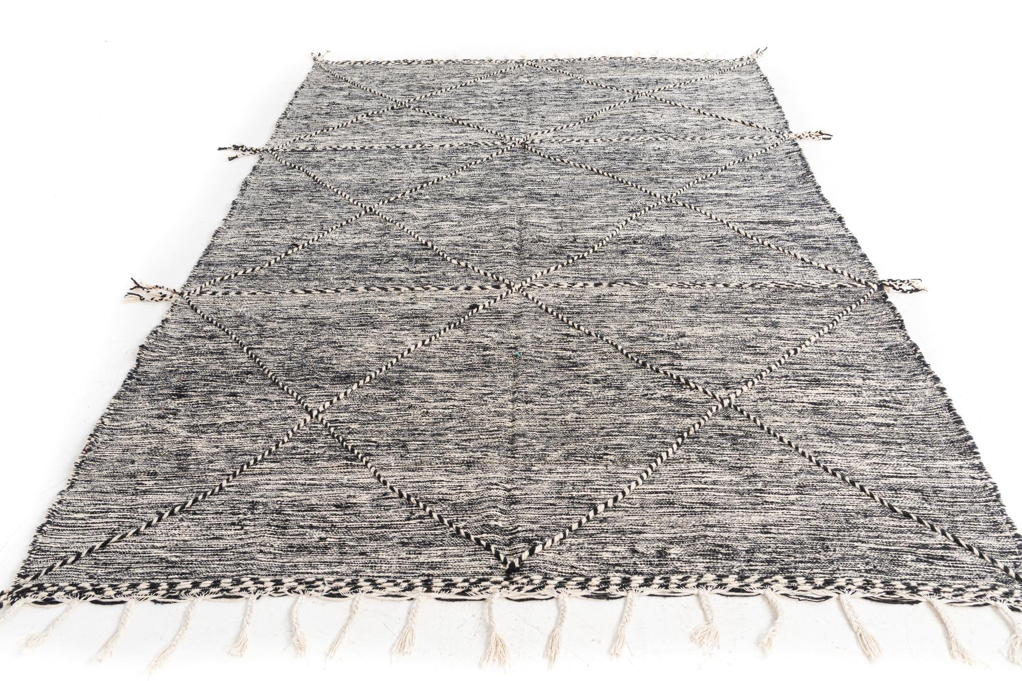 6' 6 x 9' 6 Hand Knotted Moroccan Wool Rug