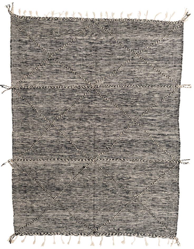 Detail image of 6' 6 x 9' 6 Hand Knotted Moroccan Wool Rug