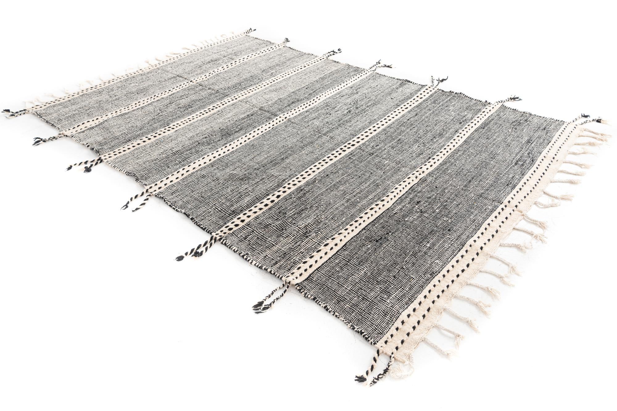 6' 2 x 9' 7 Hand Knotted Moroccan Wool Rug